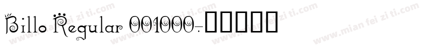 Billo Regular 001000字体转换